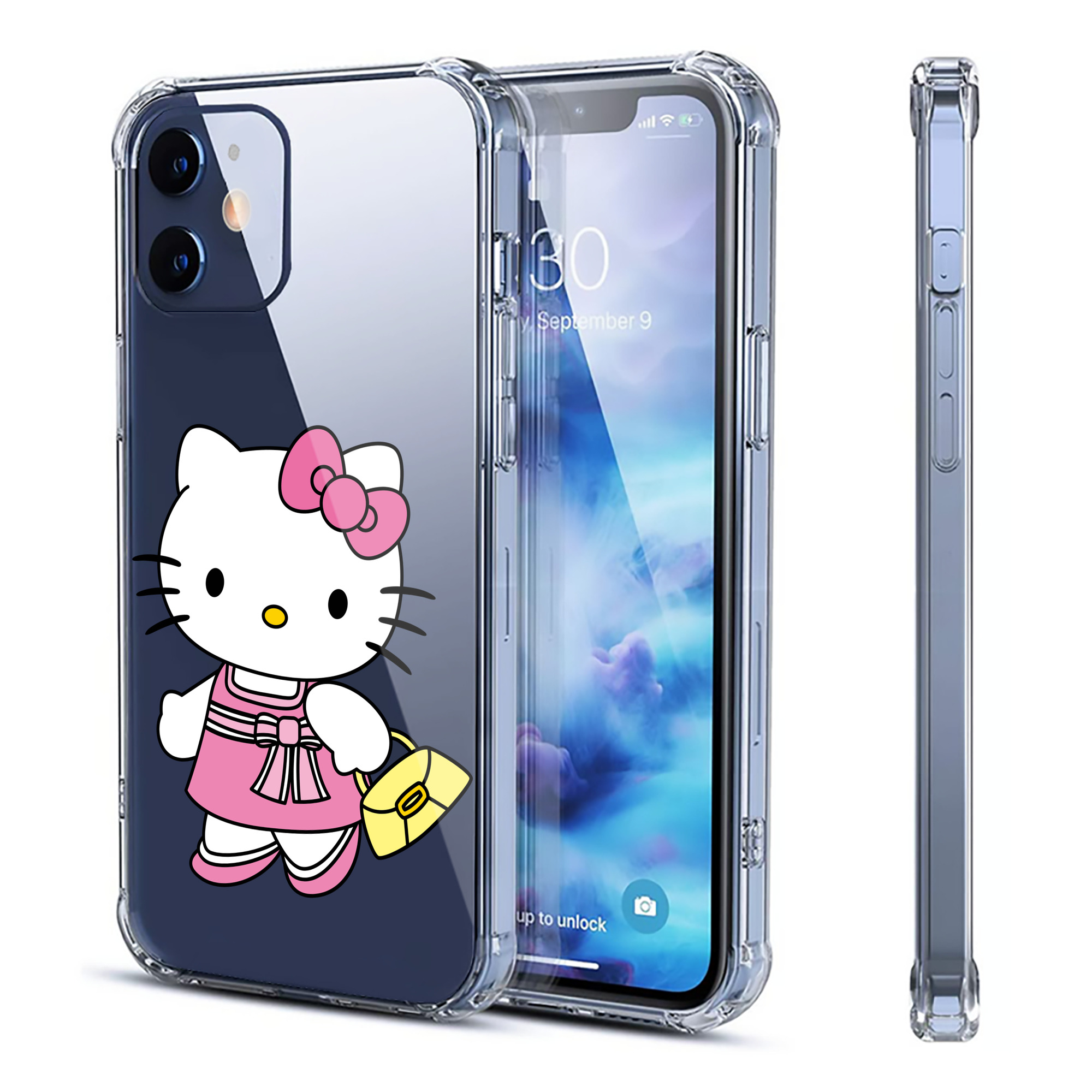 （画像用） Hello Kitty ハローキティ 【iPhone 12シリーズ対応】透明スマホケース（クリアソフトケース）